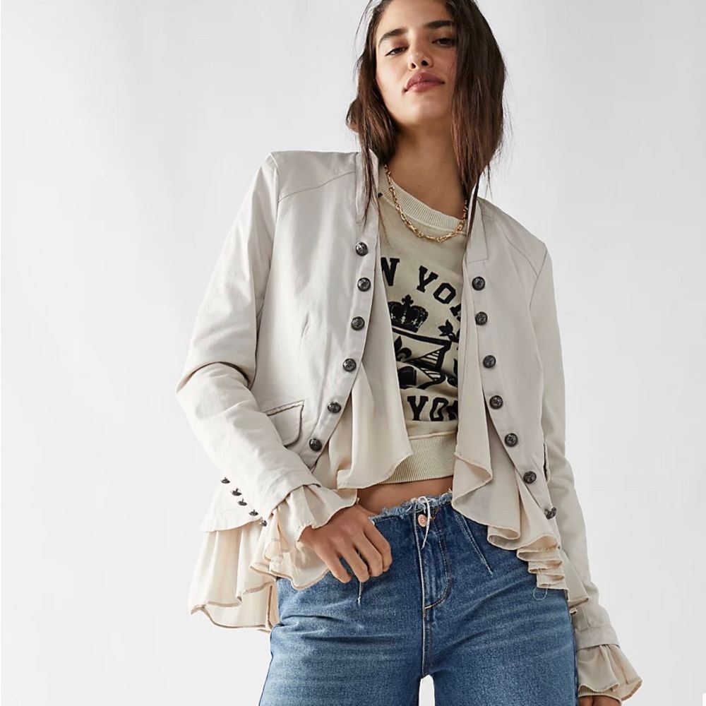 Free People Ruffles Romance Jacket S